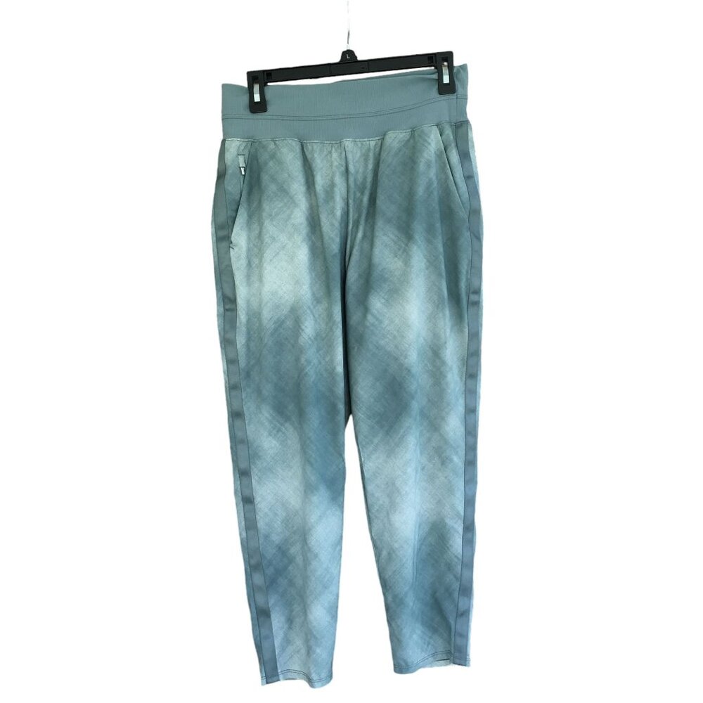 Athleta Nolita Slim Tapered Crop Print Pants Denali Gray Green Size 10
